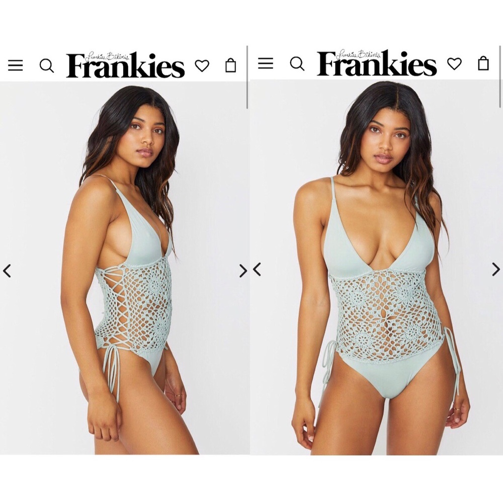 Frankie’s Bikinis Lilah One Piece Sage NWT Size M